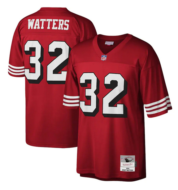 Men's San Francisco 49ers #32 Ricky WattersRed Stitched NFL Jersey